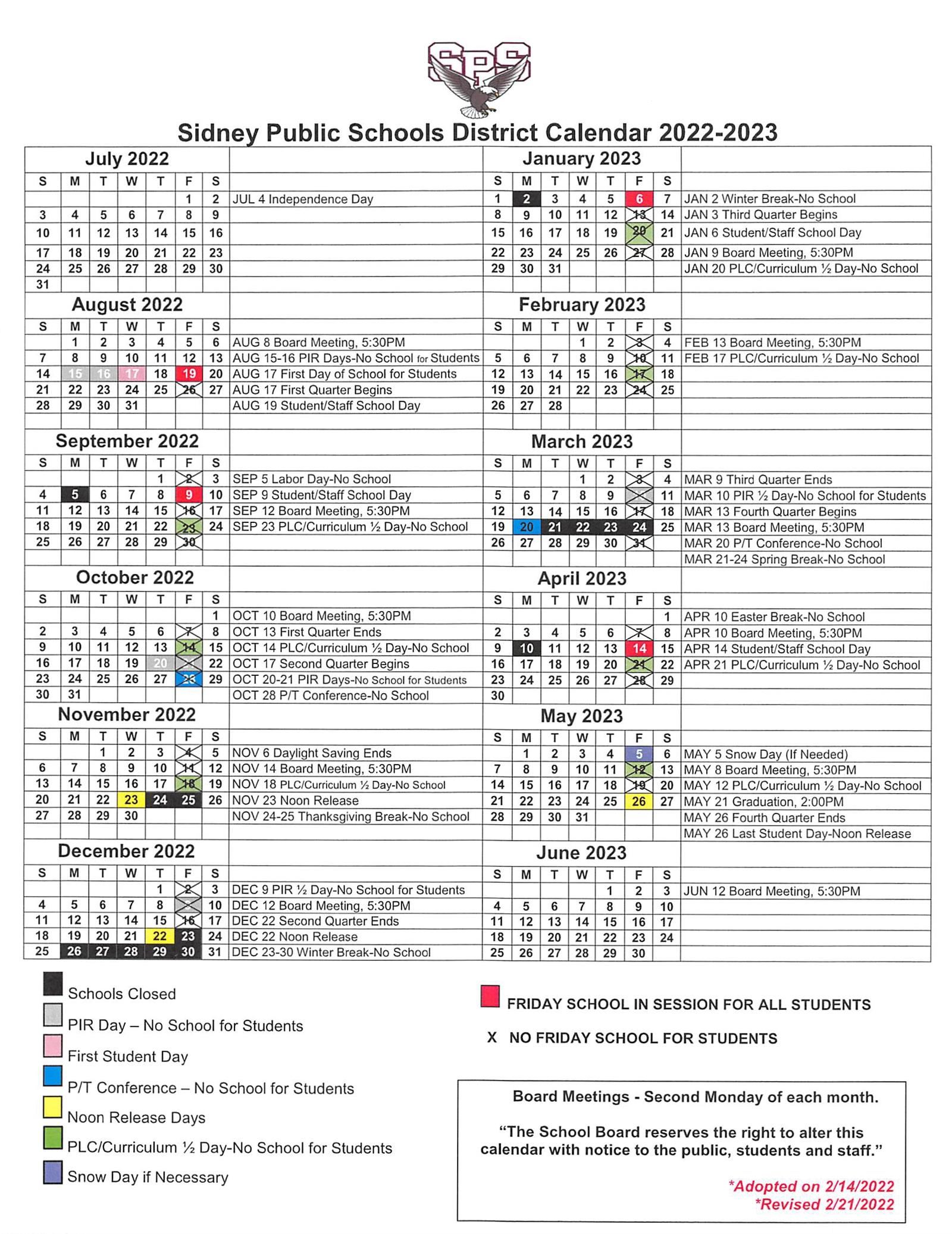 Central Elementary / Calendar
